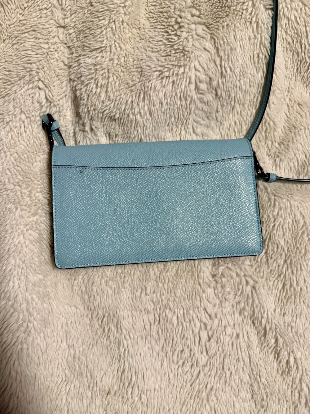 Coach Women's Blue Crossbody Wallet - Pebble Leather - Picture 3 of 7